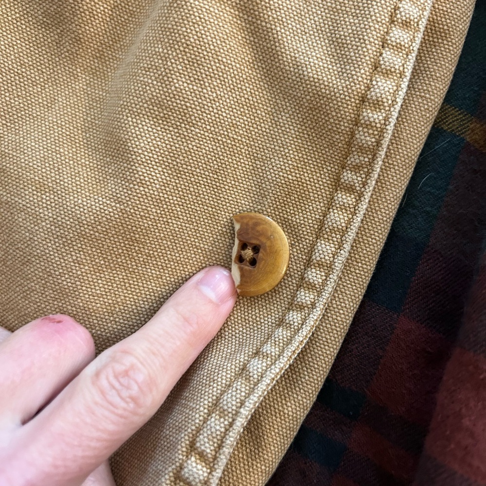Vintage LL Bean Wool Lined Work Jacket Size XL Chore Coat Canvas Carhartt Style - Picture 3 of 8
